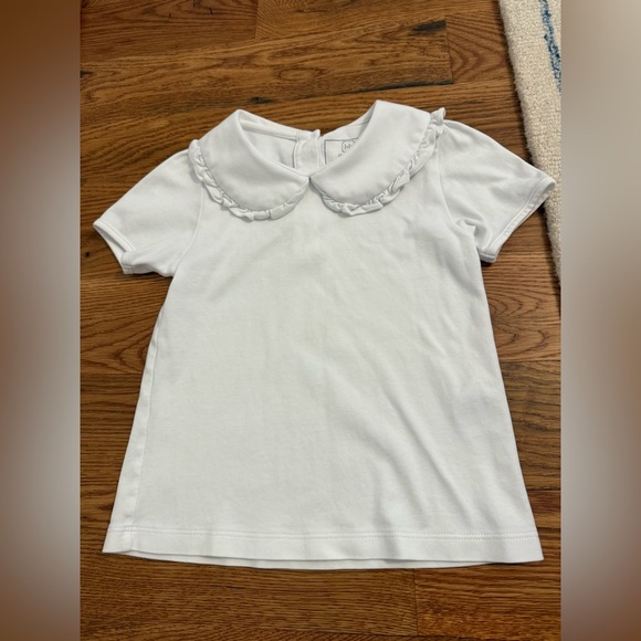 Lila and Hayes Pima Cotton White Girls Shirt with Peter Pan Collar size 6 - Picture 4 of 8